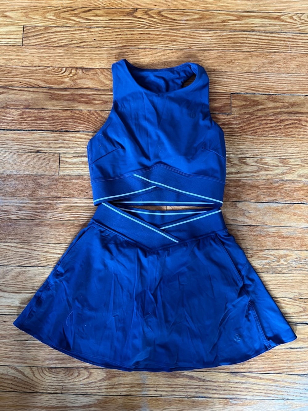 Lululemon Women’s Navy Athletic Skort Set with Crossband Waist